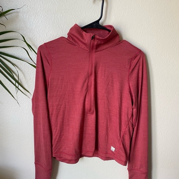 VUORI
Crescent Half Zip Pullover Women’s Heathered Pink Activewear Top Fit S - Picture 4 of 4